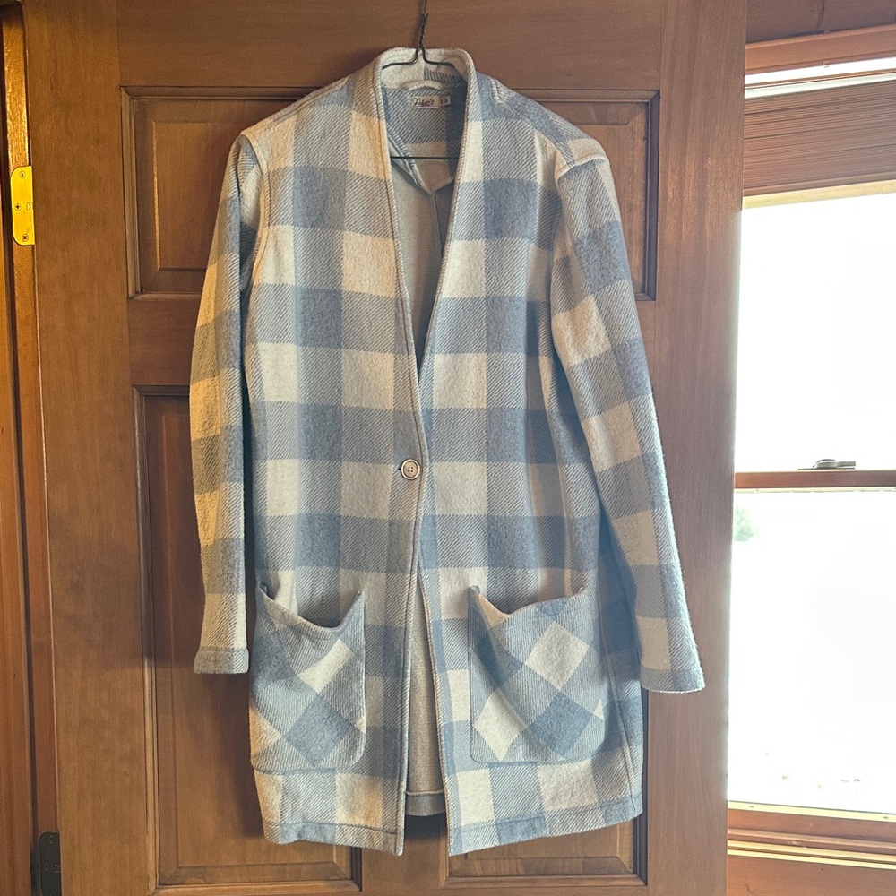 Faherty cardigan/ sweater. Super cute and comfortable.